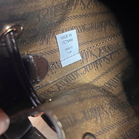 Tory Burch -T monogram Coated Canvas  Mini Bucket Bag - Picture 5 of 7